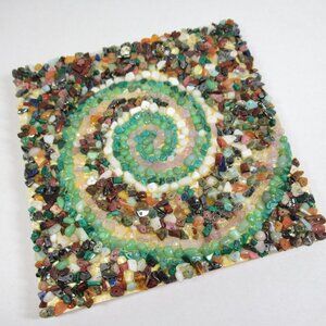 Gemstone chip mosaic
